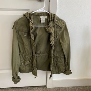 Green utility women's jacket, size S